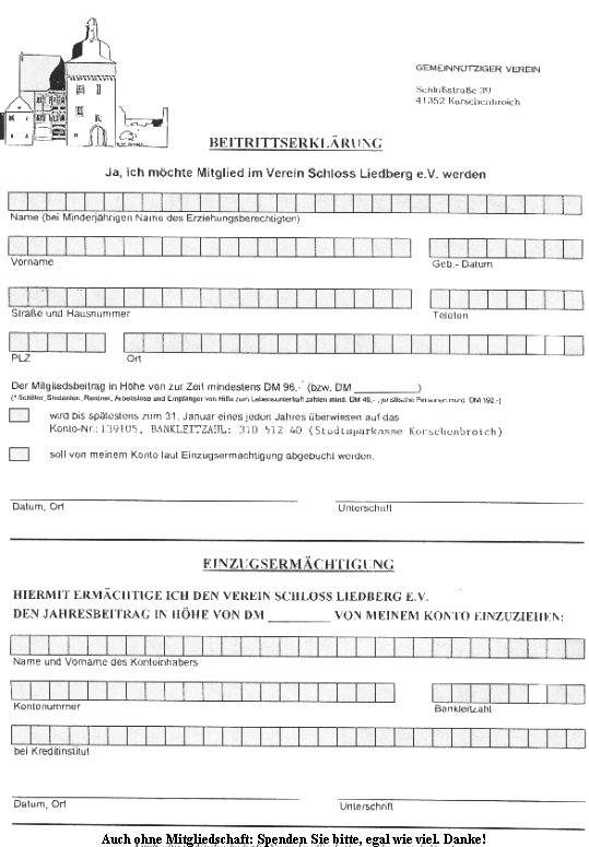 Auch ohne Mitgliedschaft: Spenden Sie bitte, egal wie viel. Danke!